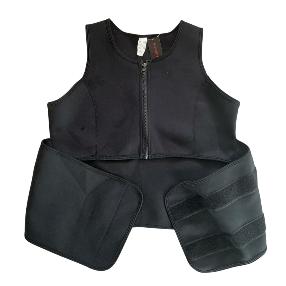 Be a queen sweat vest shaper size medium neoprene front zipper